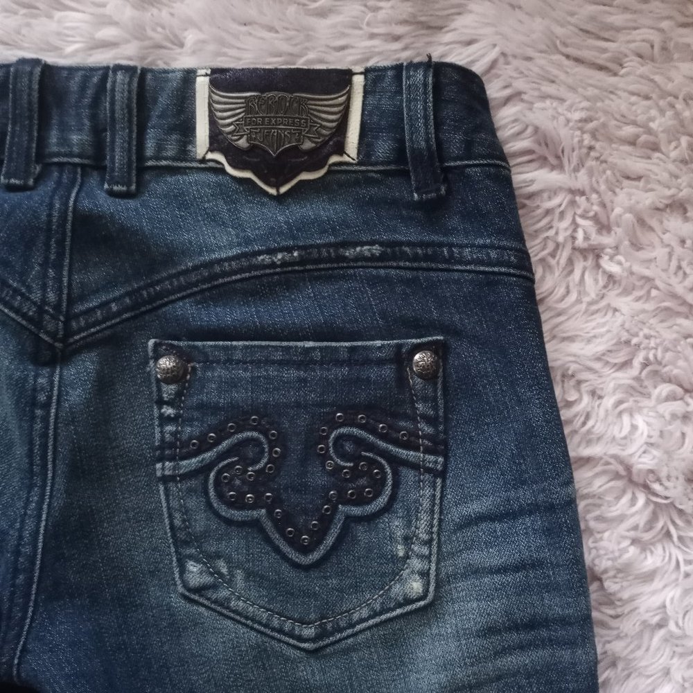 Rerock for Express Eyelet Skinny Jeans - Picture 3 of 12